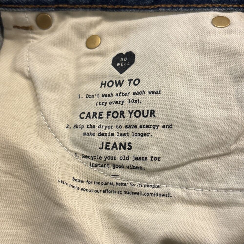 MADEWELL Women’s The Brynn Short Burleson Wash Blue Jean Denim Sz 28 BNWT - Picture 15 of 16